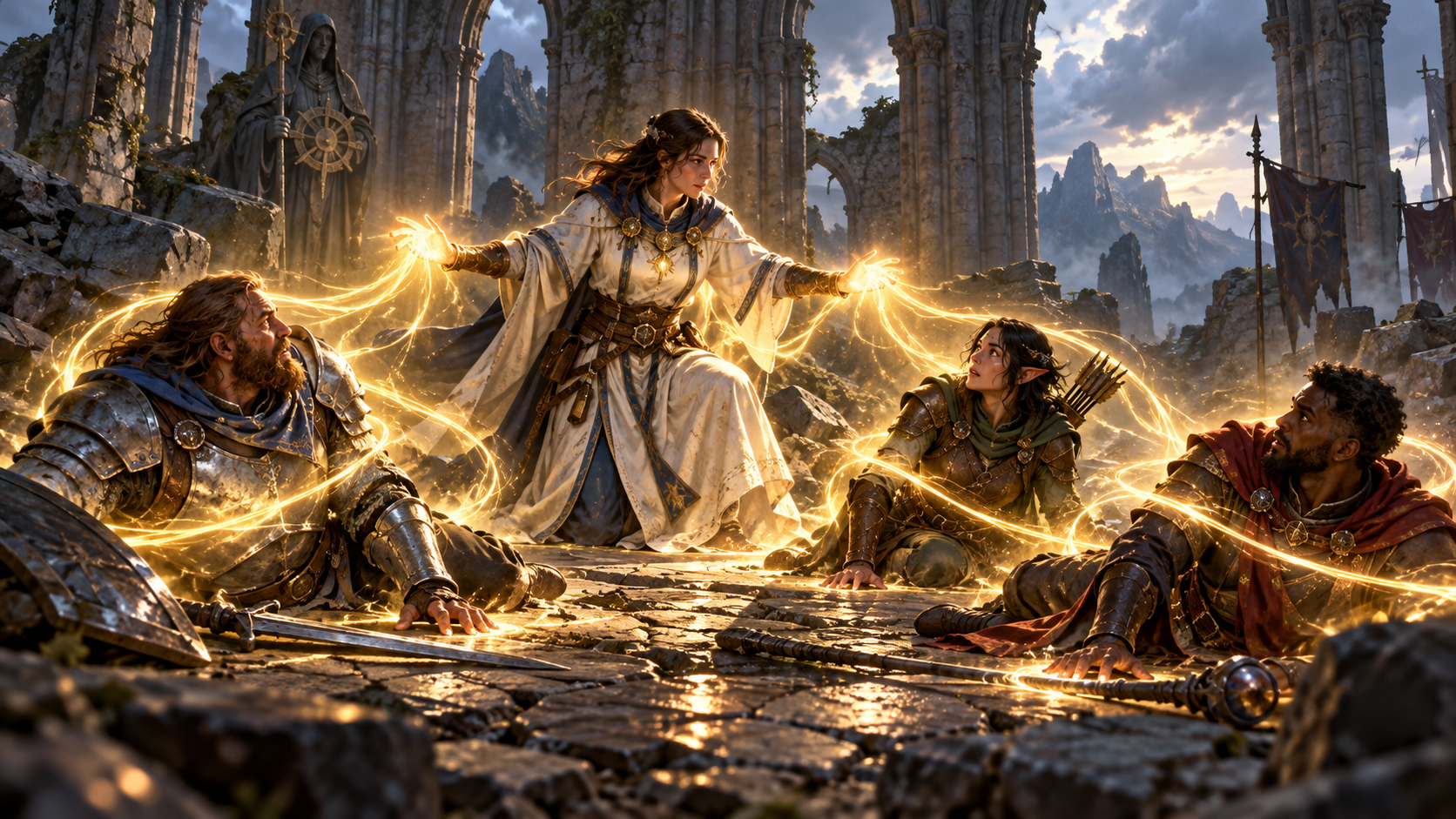 Aid restoring three unconscious adventurers