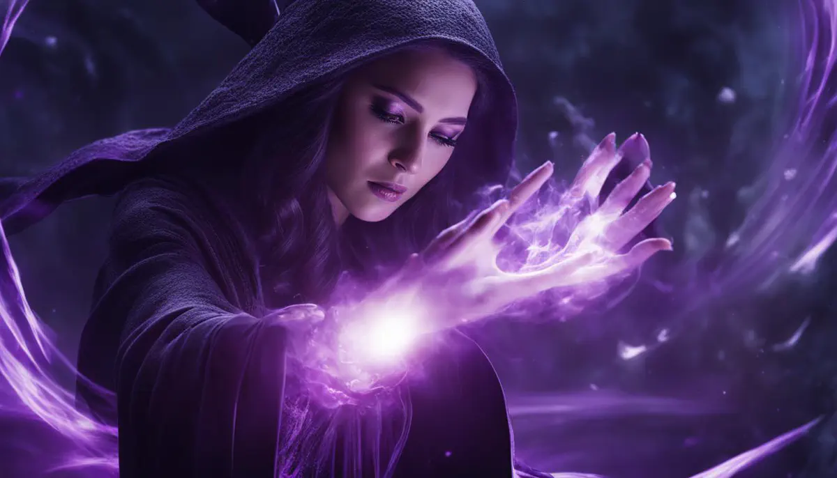 A spellcaster distinguishing a curse from other lingering magic